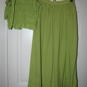 Darling Lime Green Skirt Set
